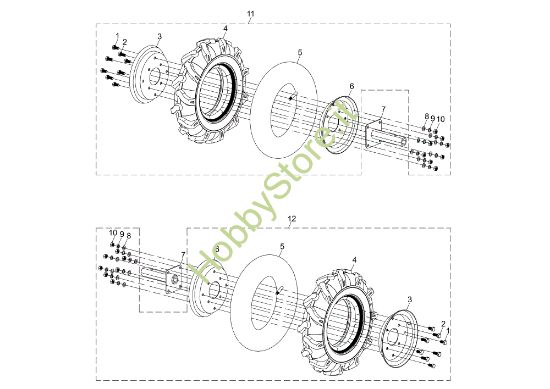 Picture of Ruota 3.5-8" 104 S (K800 HC) Motozappa