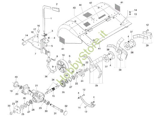 Picture of Fresa 70 cm con cofano registrabile e attacco fisso 69219065 KAM 7 S Motocoltivatore