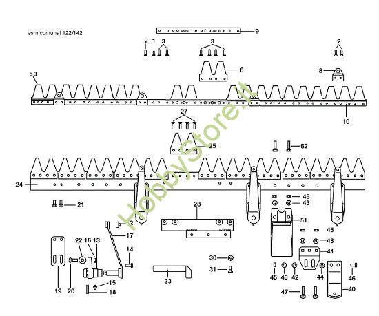 Picture of Barra falciante COMUNAL 69229037/69229038 KAM 7 S Motocoltivatore