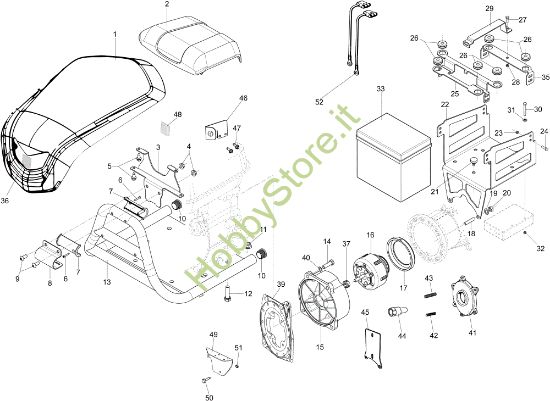 Picture of Cofano e frizione KAM 13 S Motocoltivatore