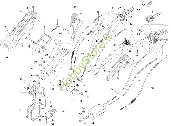 Picture of Piantone e stegole KAM 13 S Motocoltivatore