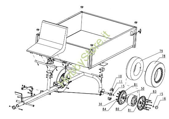 Picture of Rimorchio L0018601 KAM 13 S Motocoltivatore