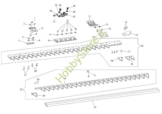 Picture of Barra falciante speciale 69229068A/69229069A/69229070A/69229071A FC 130 S Falciatrice