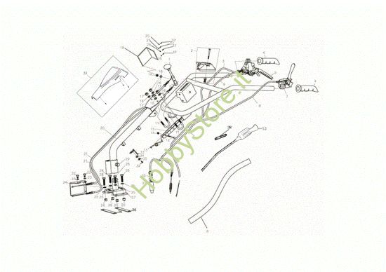 Picture of Manubrio 118 D (K7000 HDR) - EURO5 Motozappa