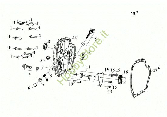 Picture of Coperchio basamento MOTORE K7000 HDR (EURO5) Motore