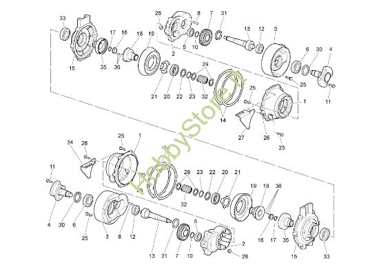 Picture of Ingranaggi (Riduttore) FC 150 MS Falciatrice