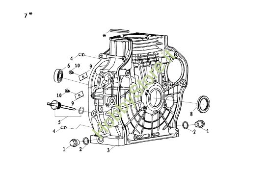 Picture of Basamento MOTORE K7000 HD - conico / conical Motore