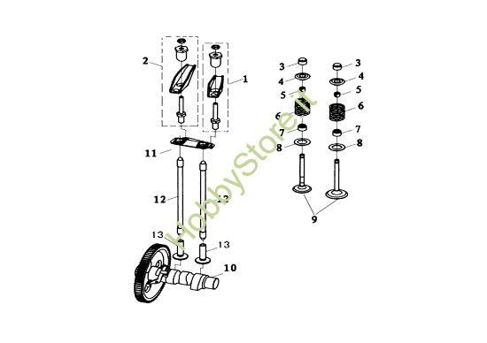 Picture of Valvole MOTORE K7000 HD - conico / conical Motore