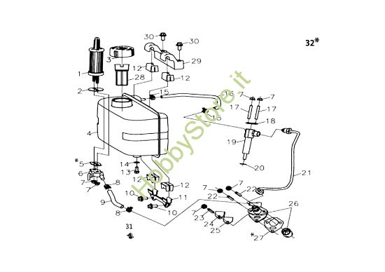 Picture of Serbatoio MOTORE K7000 HD - conico / conical Motore