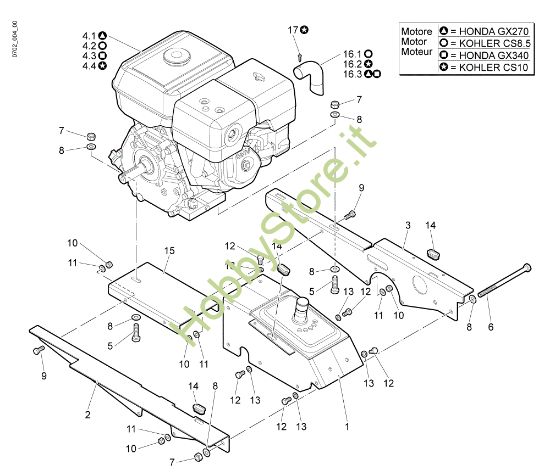 Picture of Telaio e motore NTS 80 (Fino/Until 2013) Trinciasarmenti