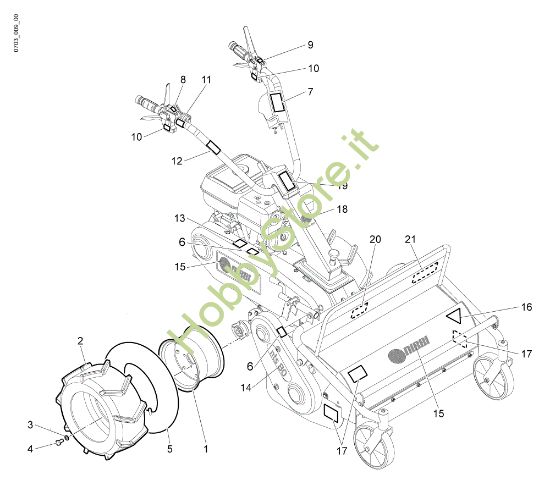 Picture of Ruota motrice - Kit targhette NTS 80 (Fino/Until 2013) Trinciasarmenti