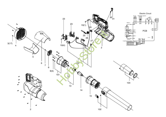 Picture of Esploso della macchina KG584.9 Kress