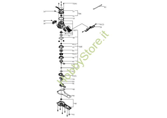 Picture of Esploso ingranaggi KC200.9 Kress