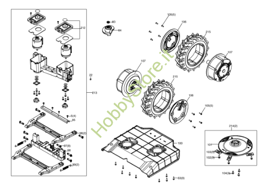 Picture of Esploso KR133E Ruote e accessori Kress