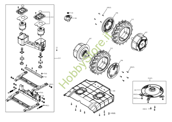 Picture of Esploso KR136E Ruote e accessori Kress