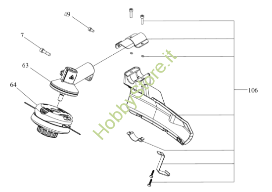 Picture of Esploso KC120.9 organo di taglio Kress