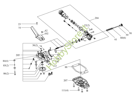 Picture of Esploso KC240.9 Gear box Kress