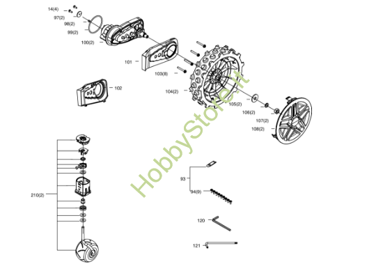 Picture of Esploso KR172E Ruote e accessori Kress