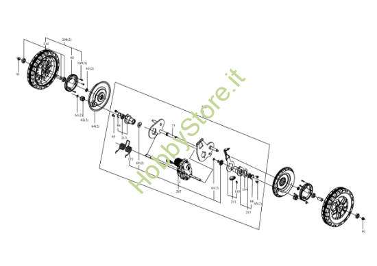 Picture of Esploso KC711.9 Ruota Posteriore V0140411 Kress