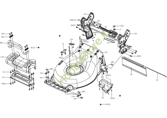 Picture of Esploso KC711.9 Telaio V010.17 Kress