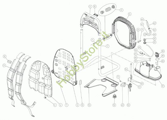 Picture of Telaio, schienale, serbatoio BL1200CV