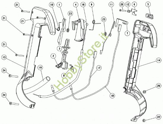 Picture of Impugnatura comandi soffiatore 