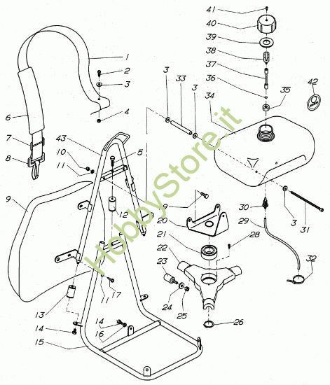 Picture of Telaio, schienale, serbatoio prodotto dal  1990 