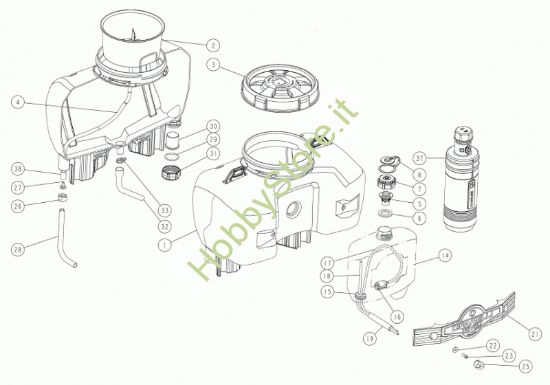 Picture of Serbatoio liquidi L.12 e miscela x serie L3EVO carb. prime 