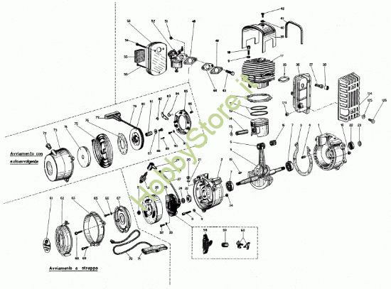 Picture of Motore C7 (mod con volano magnete) prodotto dal  30/04/89