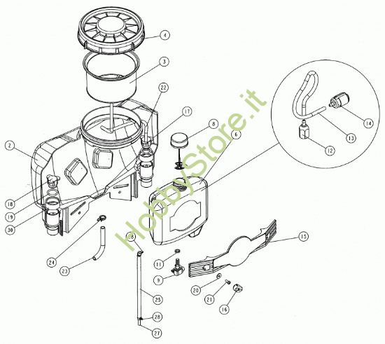 Picture of Serbatoio liquidi L.17 e miscela M88AF