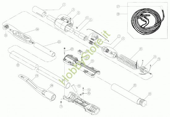 Picture of Gruppo comandi e aste telescopiche Elivo modelli SB100T2