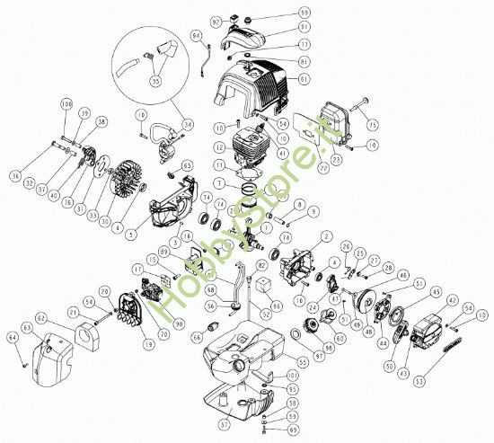 Picture of Motore C5SC 52cc 30/01/2013 matr. 02F04VE  dal  26/08/2015SC105