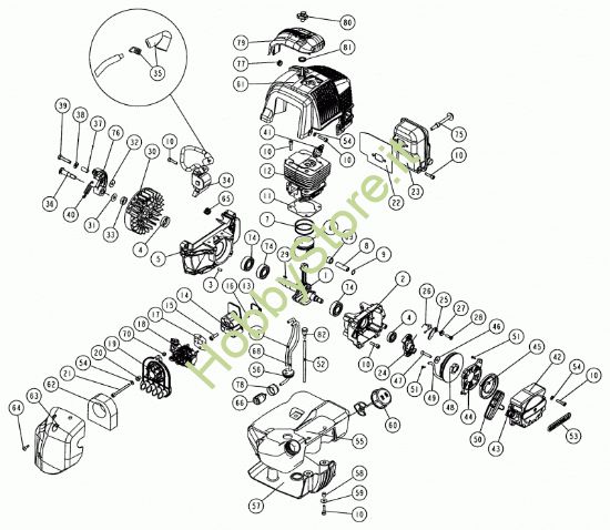 Picture of Motore C5SC 52cc  prodotto dal 10/03/2008  al  31/03/2008