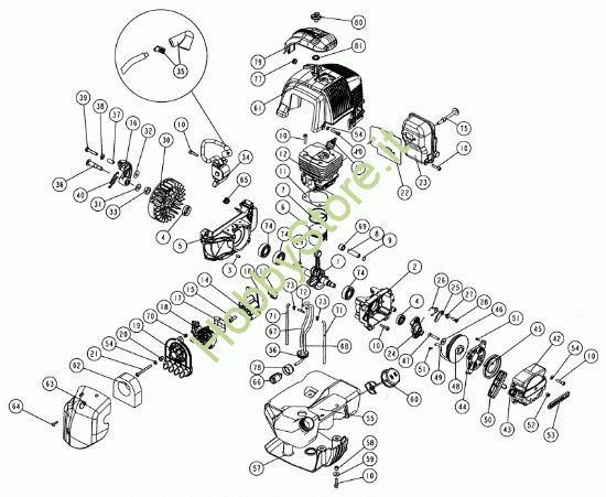 Picture of Motore C5SC 52cc  prodotto dal 01/05/2007  al  06/12/2007