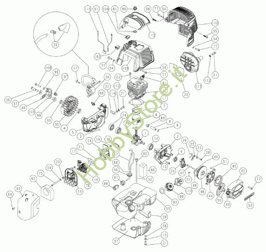 Picture of Motore C5SC 52cc Eur5  prodotto dal 30/06/2021