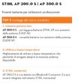 accumulatore Stihl ap200s