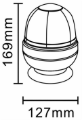 Girofaro alogeno 12V base magnetica, 55W, IP66