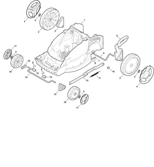 Picture of Chassis E Regolazione Altezza di Taglio