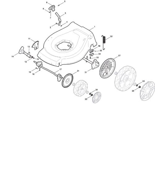 Picture of Chassis E Regolazione Altezza di Taglio