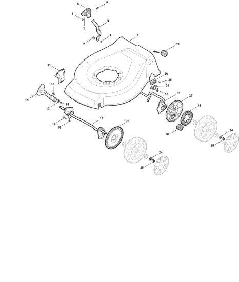 Picture of Chassis E Regolazione Altezza di Taglio