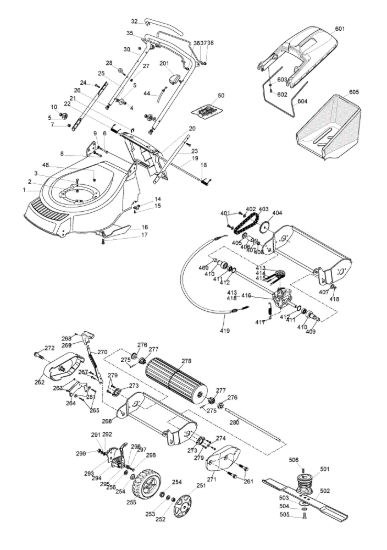 Picture of Chassis E Regolazione Altezza di Taglio