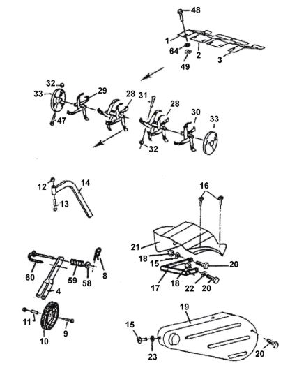 Picture of Tines-Guard,Wheel-Depth Bar,Belt Cover