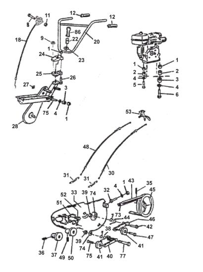 Picture of Control Cables,Drive Belts,Handlebar-Trasmissione