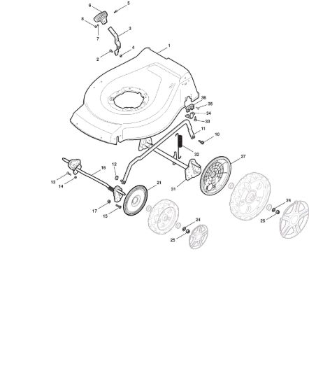 Picture of Chassis E Regolazione Altezza di Taglio