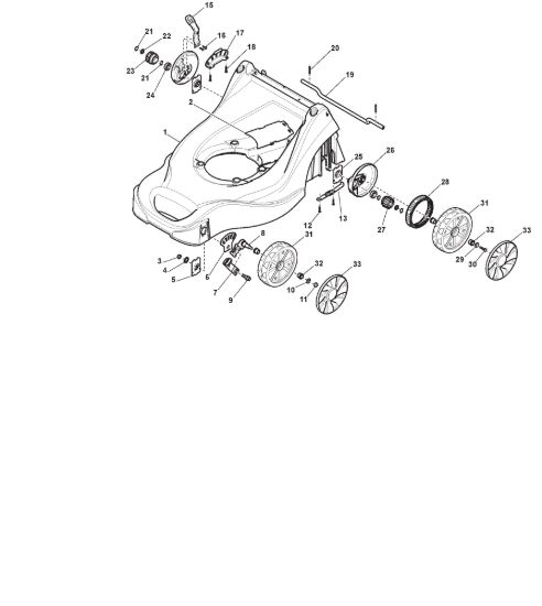 Picture of Chassis E Regolazione Altezza di Taglio
