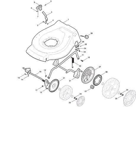 Picture of Chassis E Regolazione Altezza di Taglio