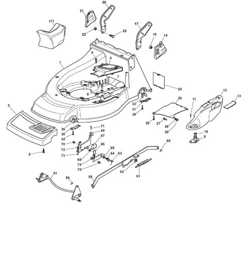 Picture of Chassis E Regolazione Altezza di Taglio