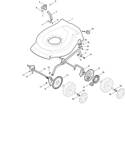 Picture of Chassis E Regolazione Altezza di Taglio