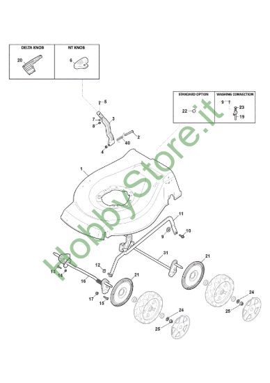 Picture of Chassis E Regolazione Altezza di Taglio