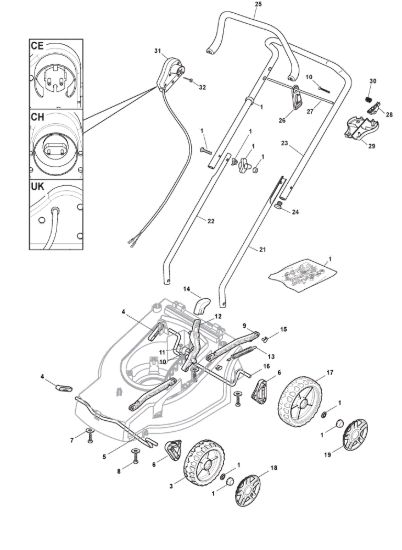 Picture of Chassis e Manico Parte Superiore